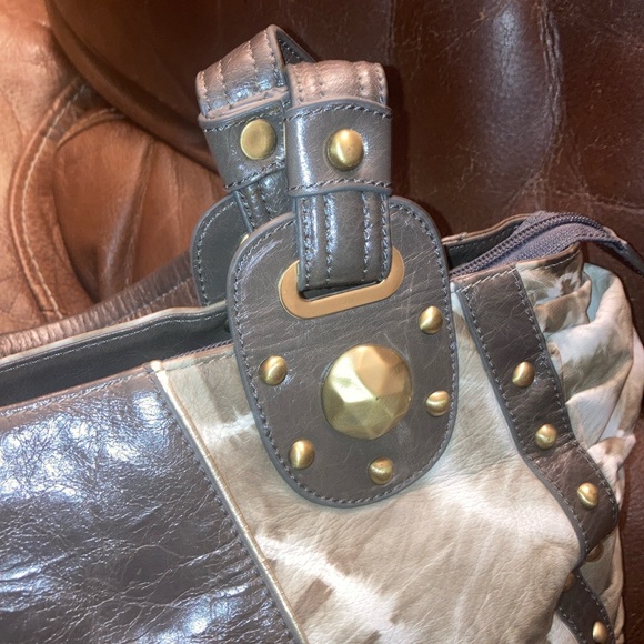 Sharif Brown and tan calf Leather shoulder Bag NWT… - Picture 7 of 12